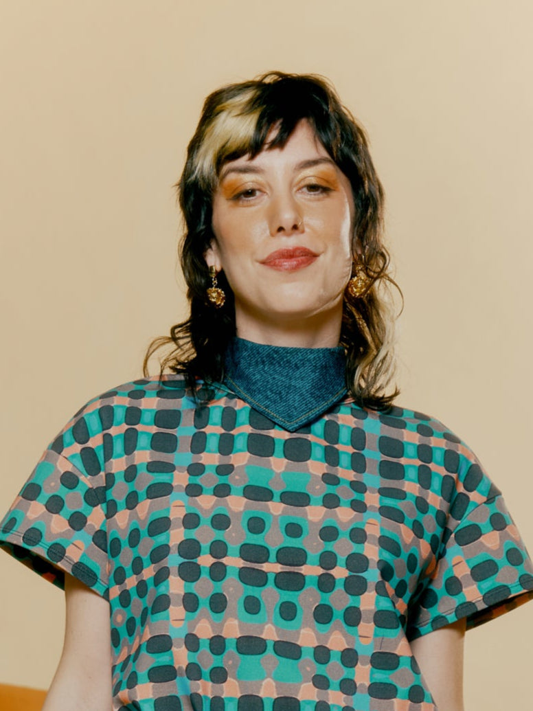 Zero Waste Neckerchief- Denim Print Blue