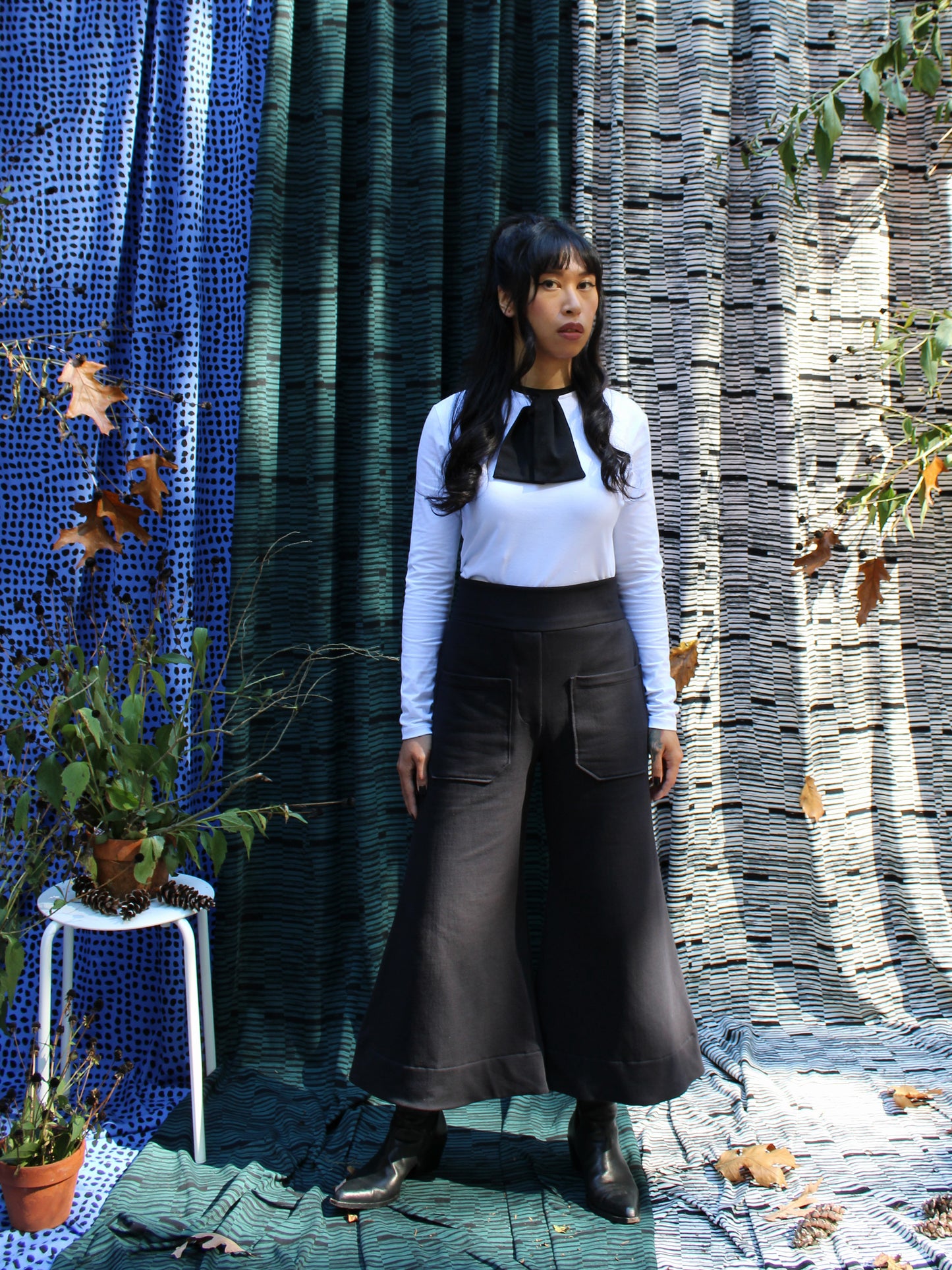 Wide Leg Cropped Sweatshirt Trouser