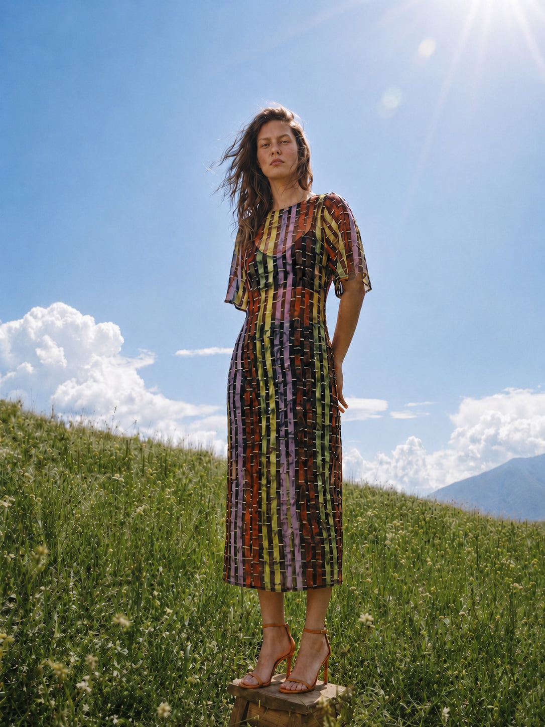 midi dress for dinner Boatneck and ready for sunshine Color:Green/blu print Product ID:AP1E212801_AA321_M Dragonfly Carla Mini Dress