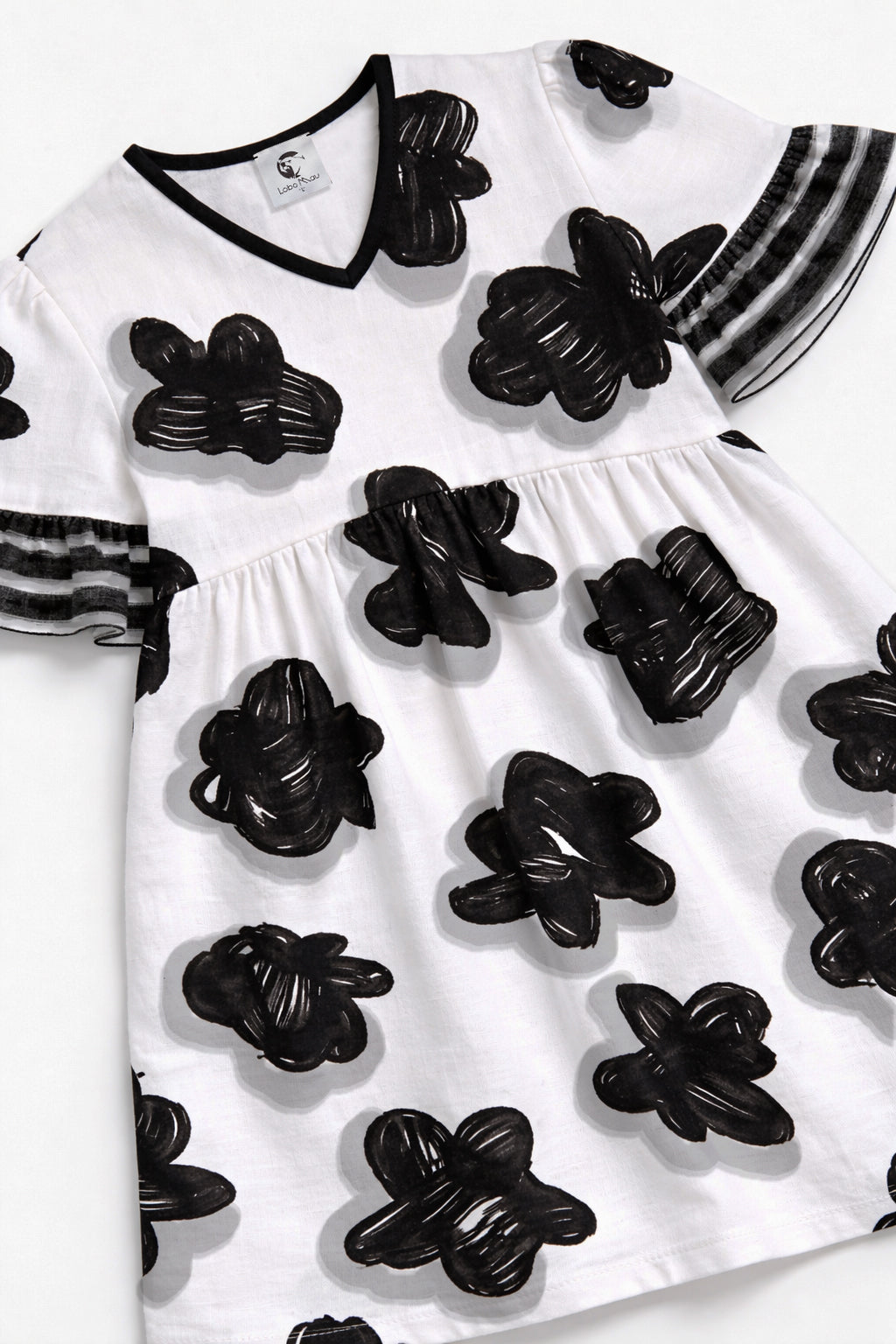 Babydoll Dress -  Drop Shadow Sharpie Flowers