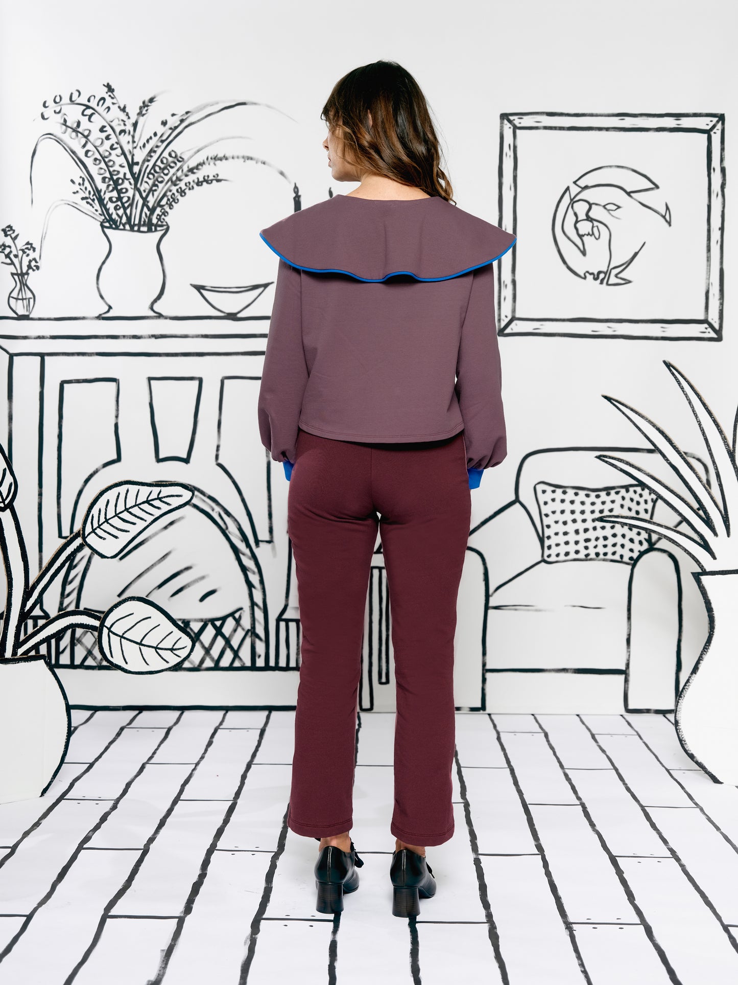 Big Collared Sweatshirt (Orchid)