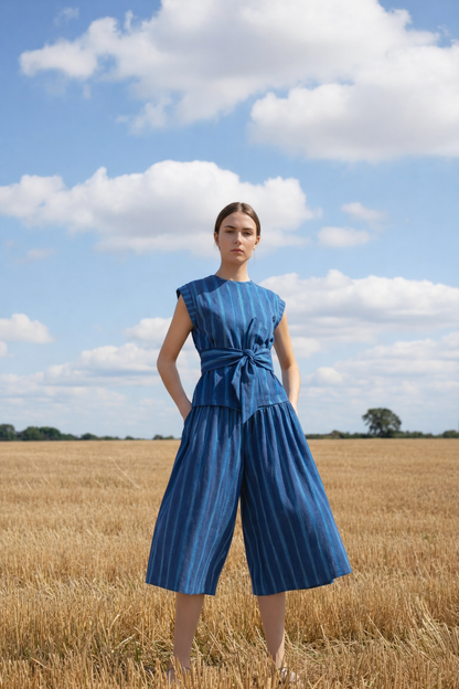 Sash Tee -  Marine Blue + Indigo