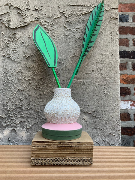Pink/Green Crawl Vase