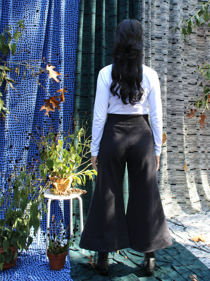 Wide Leg Cropped Sweatshirt Trouser