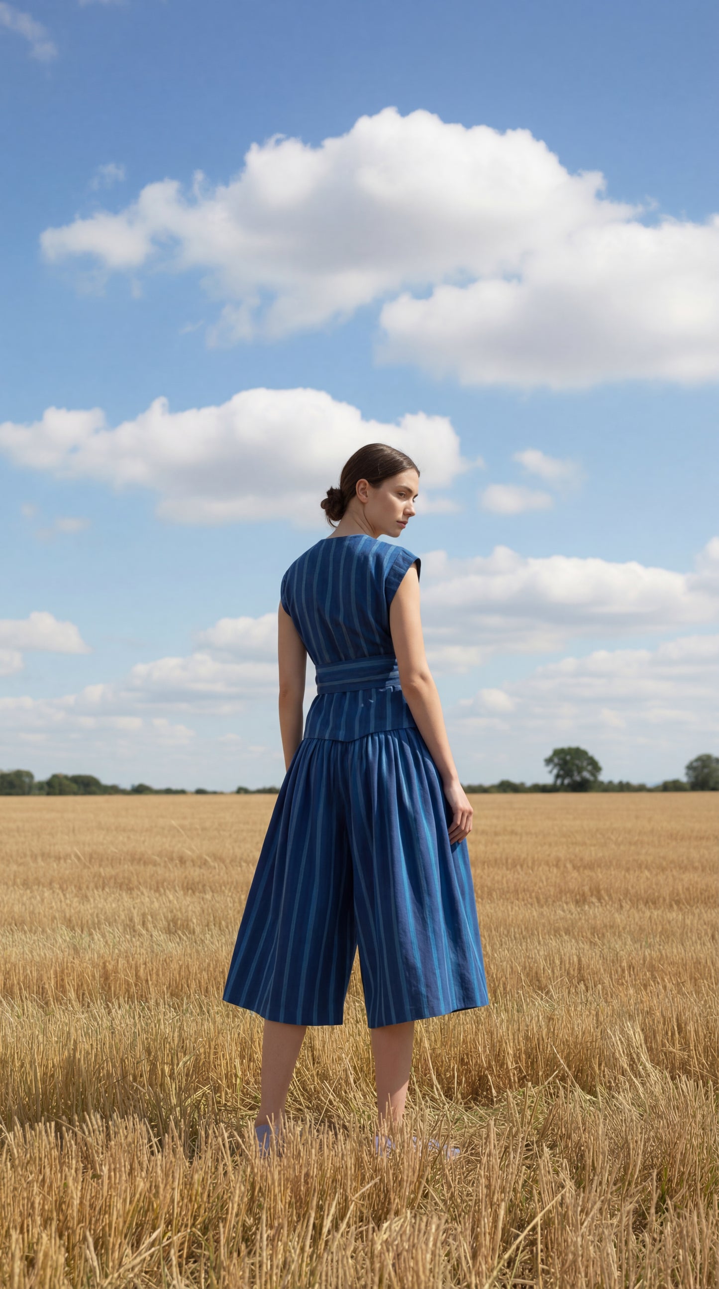 Sash Tee -  Marine Blue + Indigo