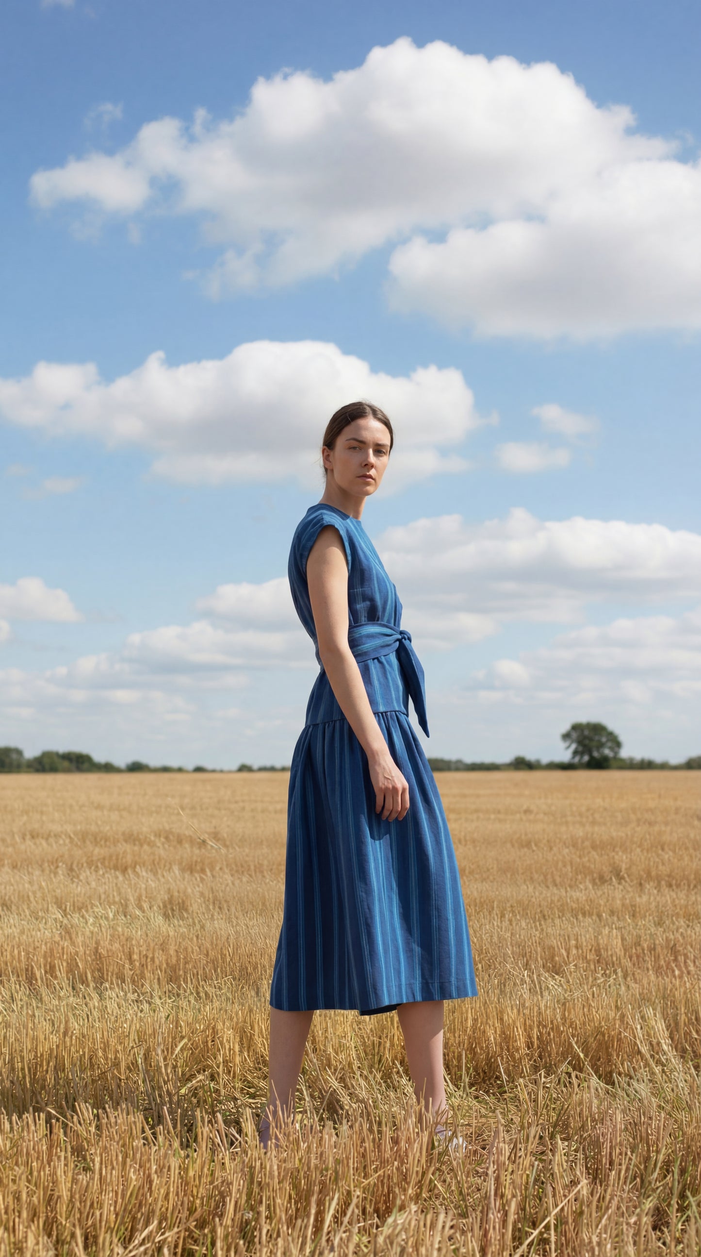 Sash Tee -  Marine Blue + Indigo