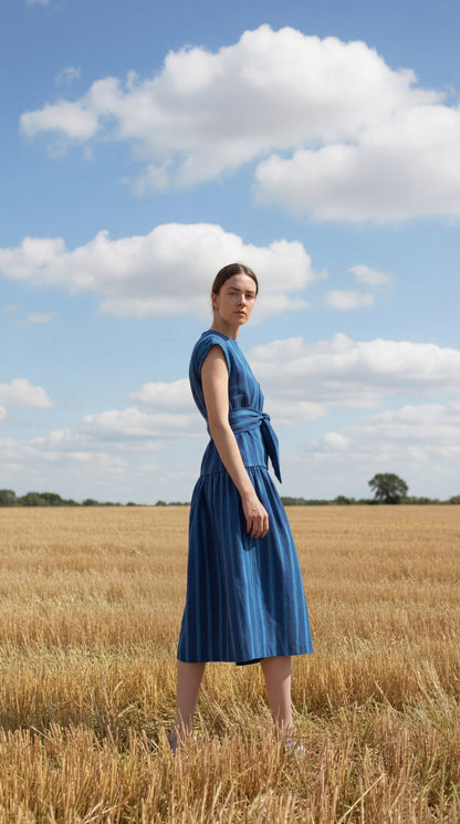 Sash Tee -  Marine Blue + Indigo