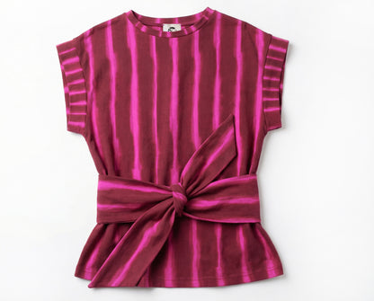 Sash Tee - Hot Pink + Crimson