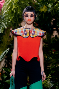 Paradise Plaid Removeable Collar