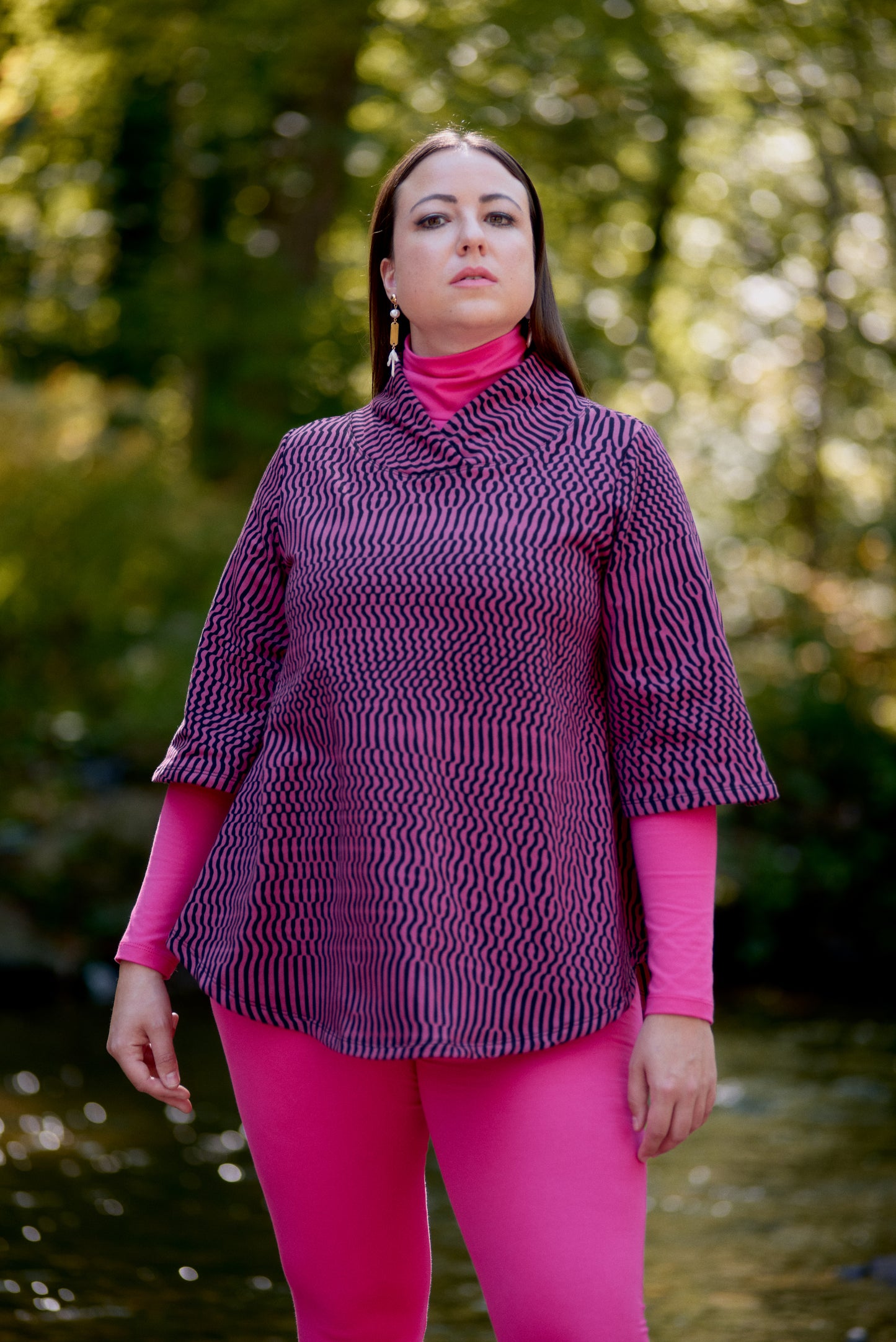 Moiré - Magenta Swing Sweatshirt