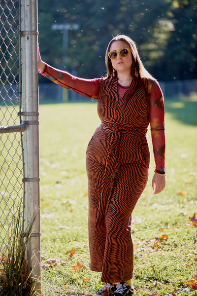 Moiré - Copper Sweatshirt Overalls