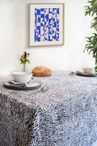 Reclaimed Linen Hand-Printed Tablecloth