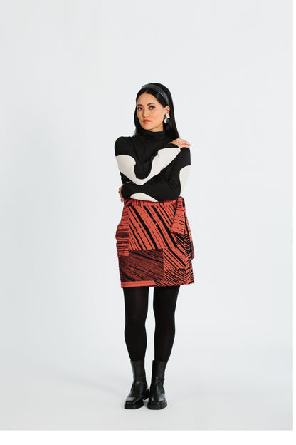 TIGRE - Sweatshirt Wrap Mini Skirt