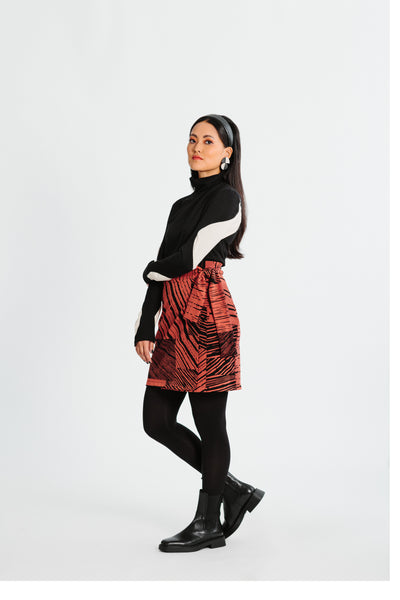 TIGRE - Sweatshirt Wrap Mini Skirt