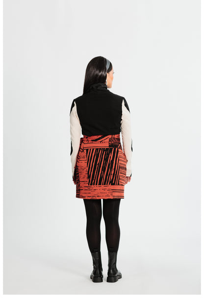 TIGRE - Sweatshirt Wrap Mini Skirt