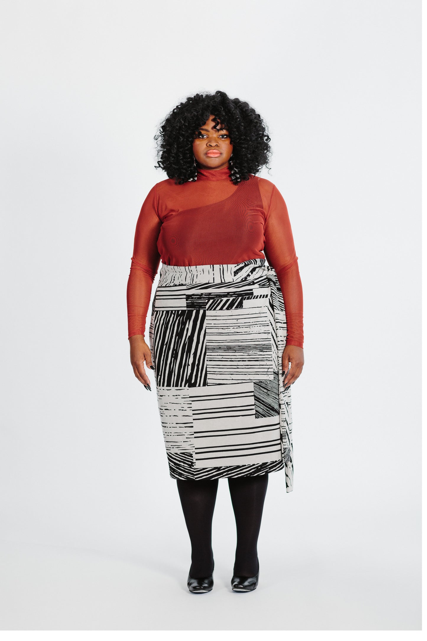 TIGRE - Sweatshirt Wrap Midi Skirt