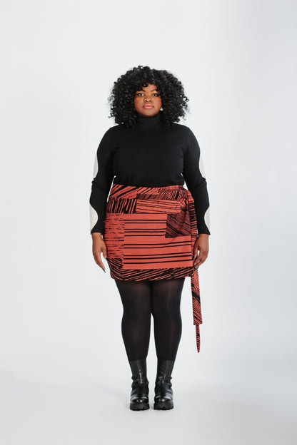 TIGRE - Sweatshirt Wrap Mini Skirt