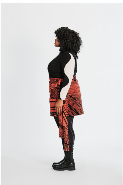 TIGRE - Sweatshirt Wrap Mini Skirt