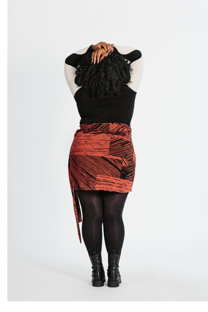 TIGRE - Sweatshirt Wrap Mini Skirt